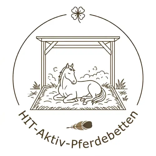 Komfortable HIT-Aktiv-Pferdebetten als Liegebereich für Pferde auf der 4L Ranch